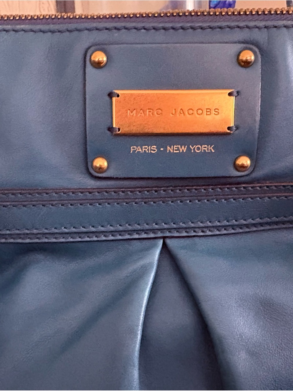 RARE Vintage Marc Jacobs Blue Palais Royal Blue Satchel. - Picture 2 of 14